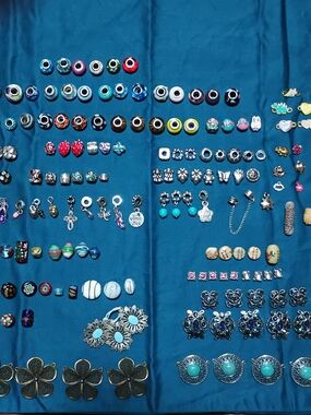 Jewelry Making Destash Lot - Includes 6 Genuine 925 Sterling Silver Glass Murano